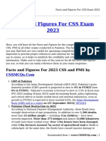 Facts and Figures For CSS Exam 2023