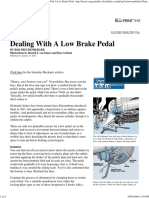 Popular Mechanics - Dealing With A Low Brake Pedal