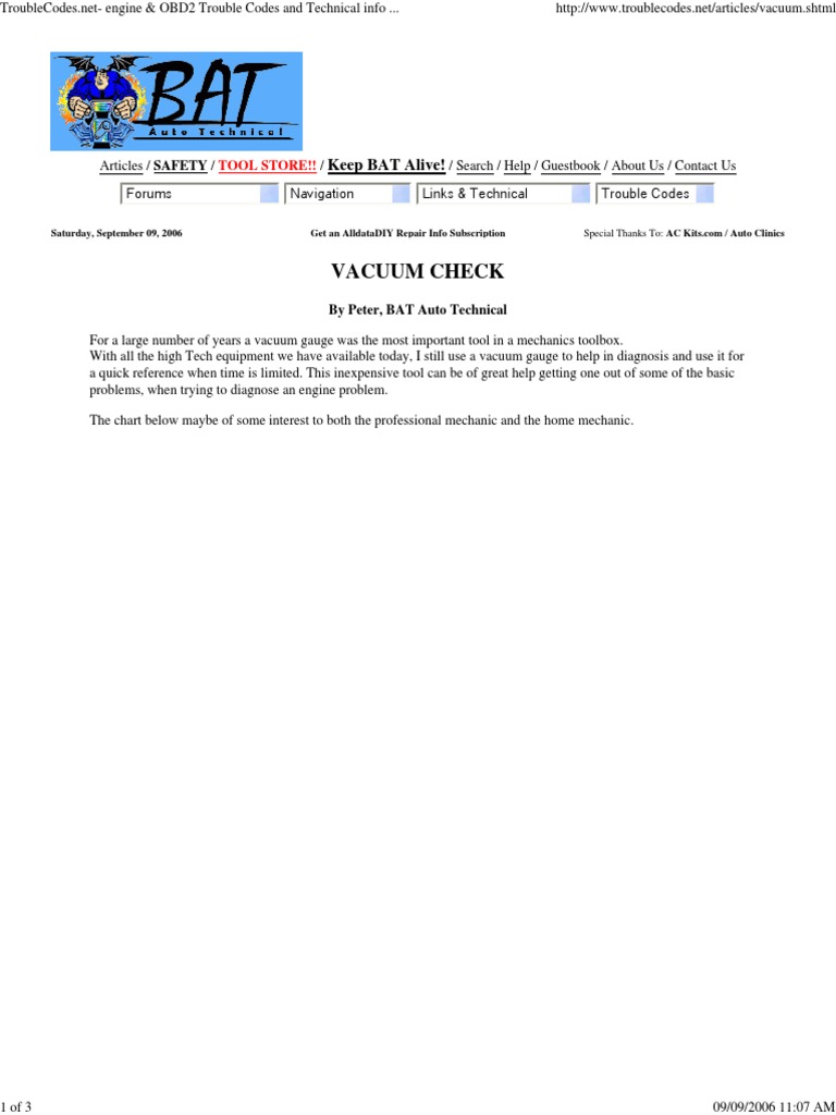 Troubleshooting Interpreting Vacuum Gauge Readings PDF Computing