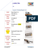 Ultrasonic Testing Bargain List 9 17 21