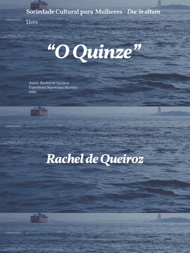 Rachel de Queiroz e seu livro O Quinze | PDF