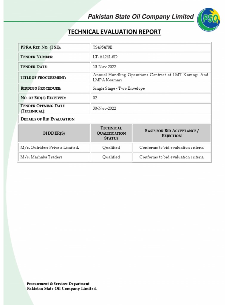 TECHNICAL EVALUATION REPORT visual data 7
