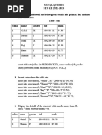 Xii SQL Record Queries