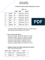 Xii SQL Record Queries