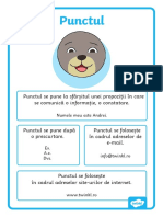 Semnele de Punctuatie Punctul - Plansa Explicativa