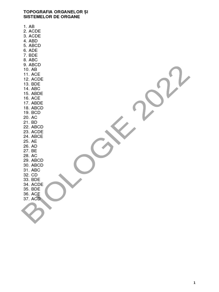  grile rezolvate biologie 2022 pdf
