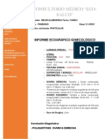 ECO-SALUD Consultorio médico realiza ecografías abdominales, ginecológicas y obstétricas