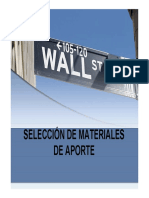 SELECCIÓN MATERIALES DE APORTE