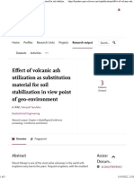 Effect of Volcanic Ash Utilization As Substitution Material For Soil Stabilization in View Point of Geo-Environment - Kyushu University 2