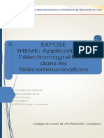 EXPOSE Applications de l'Electromagnétisme Aux Télécommunications