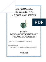Ley Familiar y Políticas Públicas en Puno