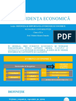 Definiția Și Importanța Evidenței Economice