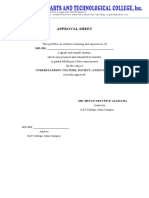 Portfolio Approval Sheet