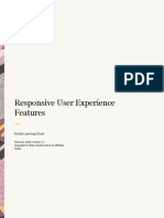 Responsive User Experience Features