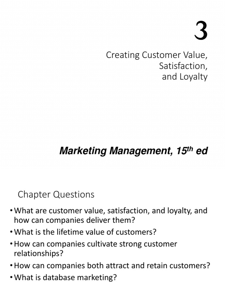 Marketing Management Chapter 3 | PDF | Customer Satisfaction | Customer ...