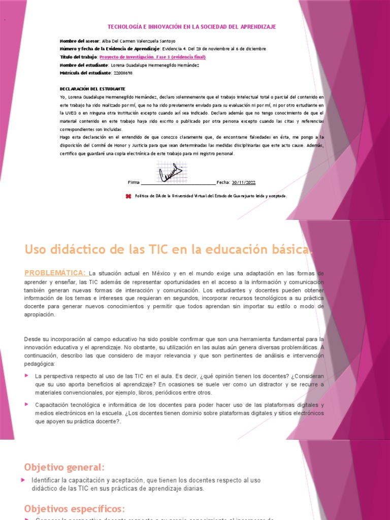 Uso Didáctico de TIC en Educación | PDF | Método de enseñanza ...