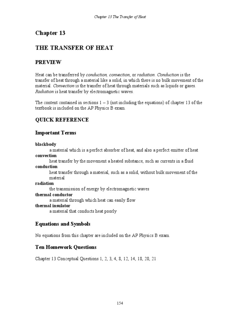 13 Transfer Of Heat Pdf Heat Transfer Thermal Conduction