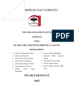 El Rol Del Docente Frente A Las Tics (Ensayo)