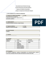 Programa Optativa Desarrollo Humano Con Enfasis en Construccion, Estructuracion y Organizacion de Documentos Cientificos