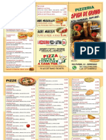 menu pizzeria