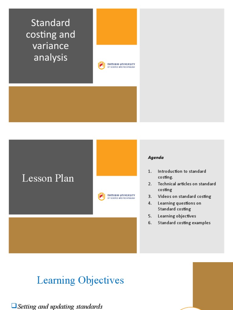 4 1 Standard Costing And Variance Analysis Pdf Variance Profit