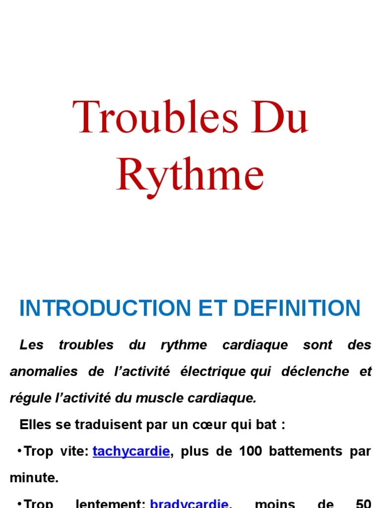 Troubles du rythme cardiaque expliqués | PDF | Atrium (anatomie) | Cœur
