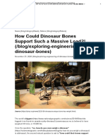 Engineers and Paleontologists Explore Load Bearing Properties of Dinosaur Bones - HIMED