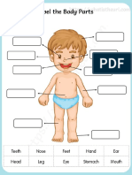 Label The Body Parts Worksheet For Grade 2