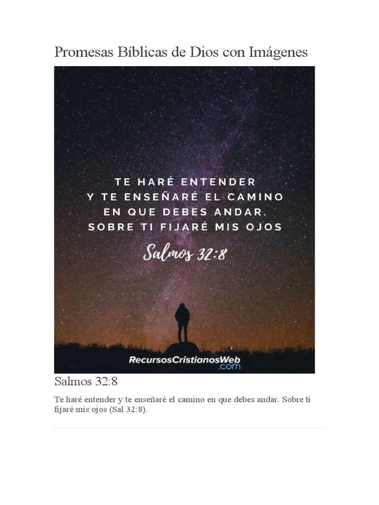 Promesas Bíblicas de Dios Con Imágenes | PDF | Oración | Pecado