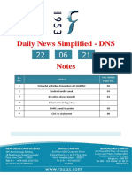 Daily News Simplified - DNS: SL. NO. Topics The Hindu Page No