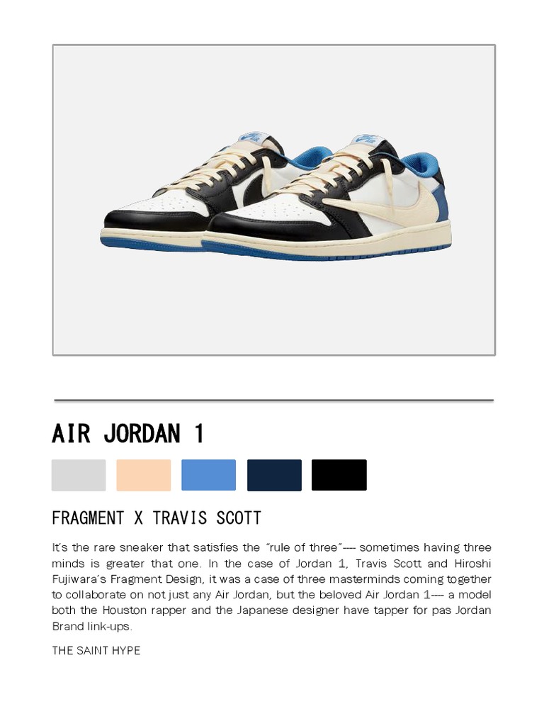 Air Jordan 1: Fragment x Travis Scott | PDF