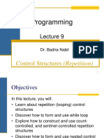 C++ Programming Lecture on Control Structures and Repetition