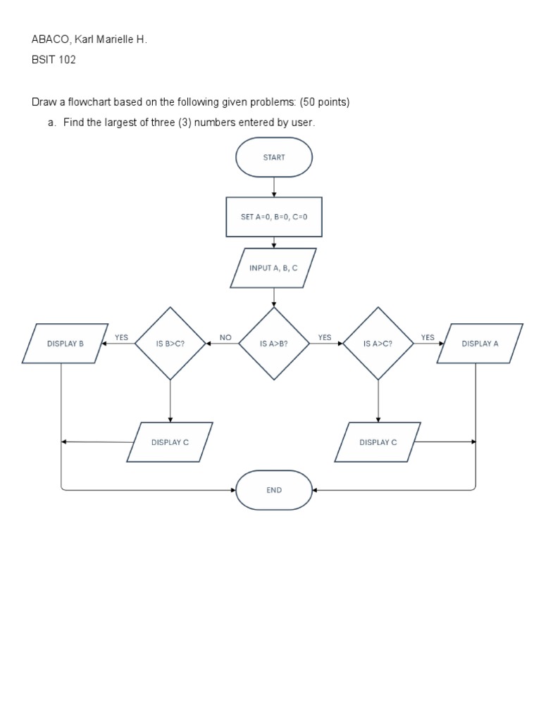 Exercises 1 Flowchart PL | PDF