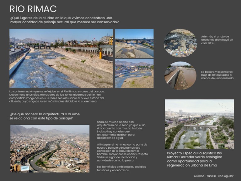 Proyecto Paisajístico Río Rímac: Regeneración Urbana | PDF | Residuos ...
