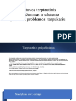 Lietuvos Tarptautinis Pripažinimas Ir Užsienio Politikos Problemos Tarpukariu 1