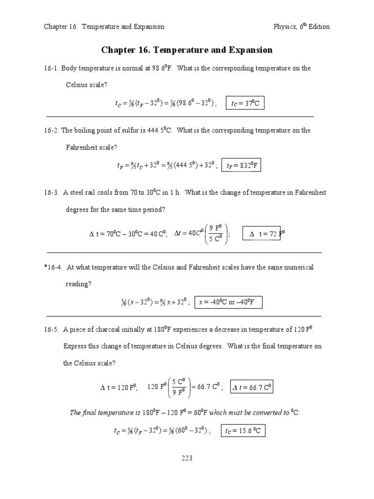 Temperature Conversion and Expansion Principles | PDF