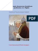 Le Motu Proprio Summorum Pontificum et la pacification de l'Église.