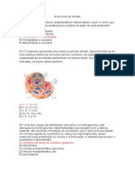 Exercícios de revisão sobre estruturas citoplasmáticas e organelas celulares