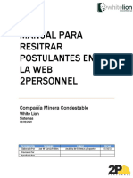 Registro de postulantes en el sistema web 2Personnel