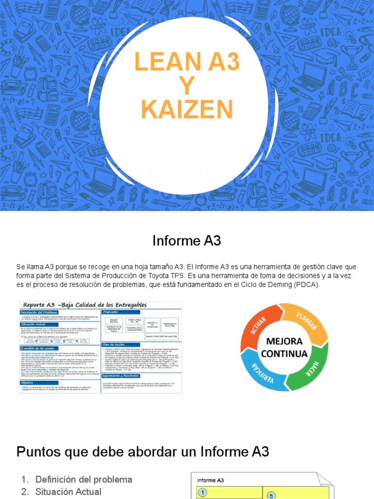 Lean A3 y KAIZEN | PDF | Calidad (comercial) | Business