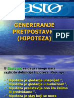 Generiranje Pretpostavki Hipoteza