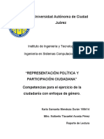 Representacion Politica y Participacion Ciudadana