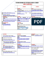 Cronograma de Estudos Semanal - Enem 2021