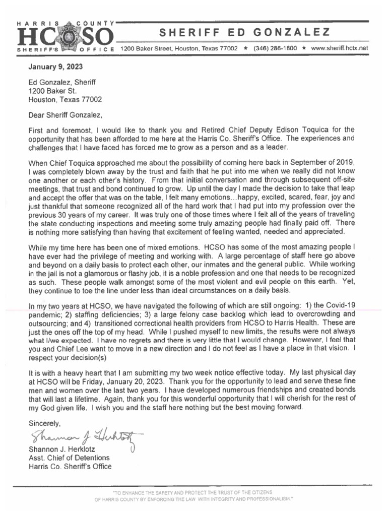 Shannon Herklotz Letter | PDF
