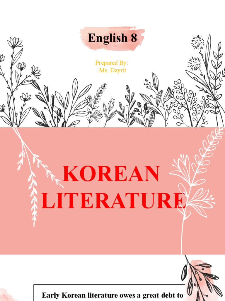 A. History of Korean Literature PDF
