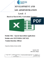 Operate Spread Sheet Application