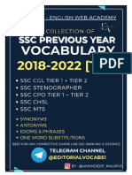 SSC Vocabulary (TCS 2018-22)