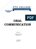 Oral Communication WEEK 9 11