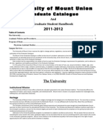 University of Mount Union Graduate Catalogue