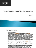 PDF Introduction To Office Automation Unit 1 - Compress